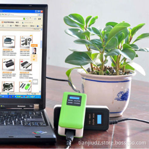 Automatic Voltage Adjust 110 to 240V 90W Universal Laptop Adapter with LCD Display, 5V 2A USB Por